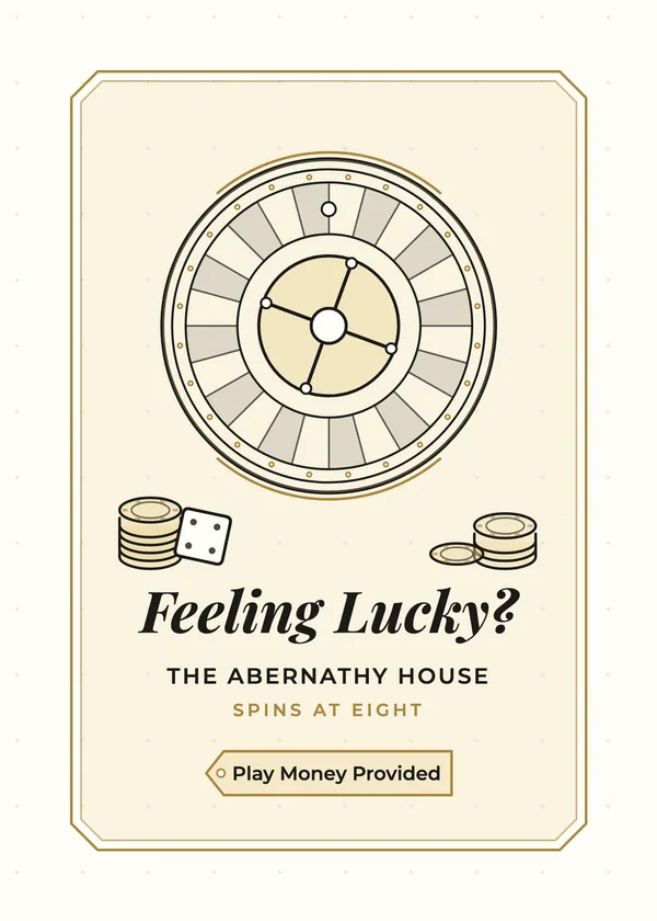 Feeling Lucky? — Casino Night party invitation