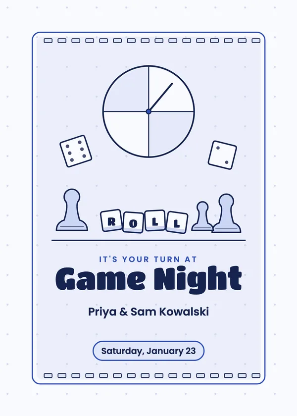Game Night — Game Night party invitation