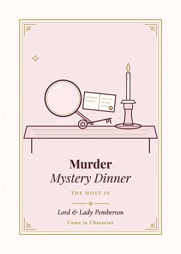 Murder Mystery Dinner — Murder Mystery party invitation