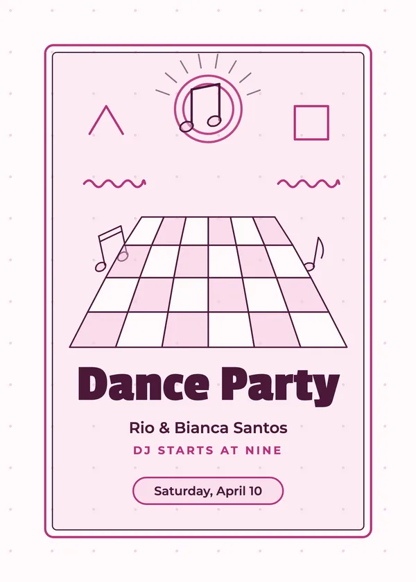 Dance Party — Dance Party & Karaoke party invitation