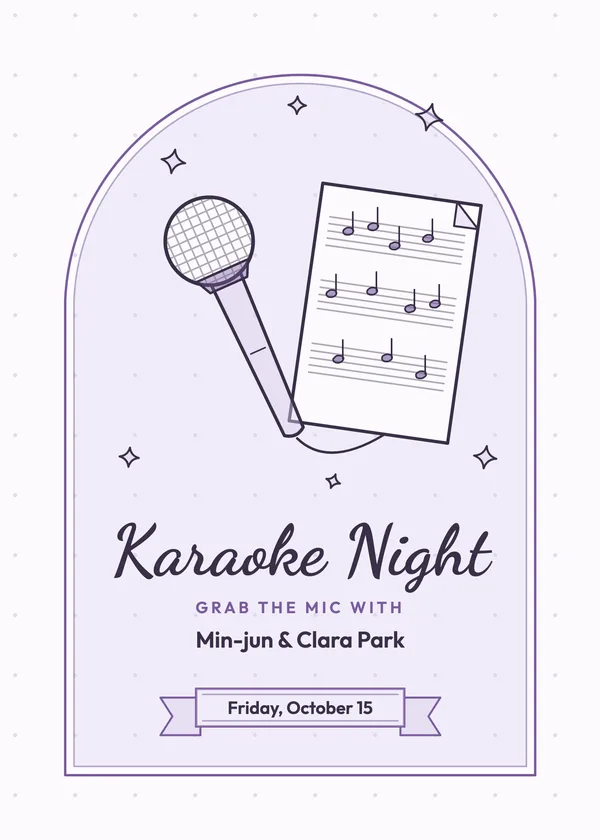 Karaoke Night — Dance Party & Karaoke party invitation