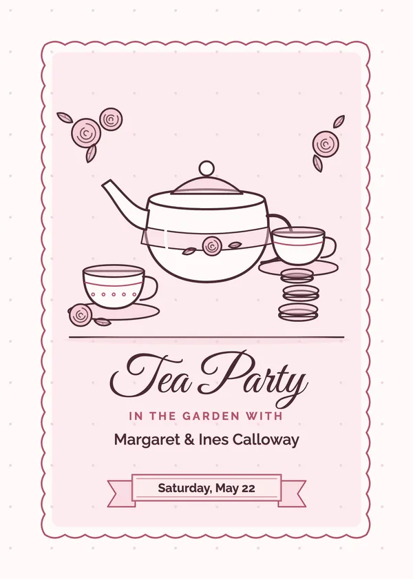 Tea Party — Tea Party & Mad Hatter party invitation