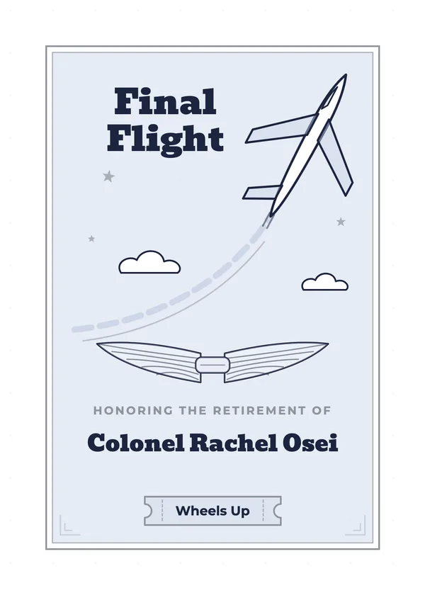 Final Flight — Air Force & Aviation retirement invitation