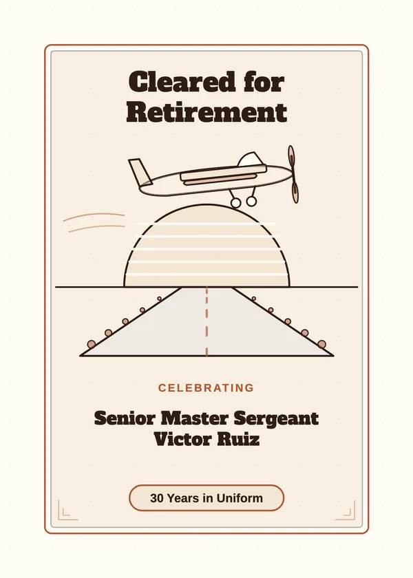 Cleared for Retirement — Air Force & Aviation retirement invitation