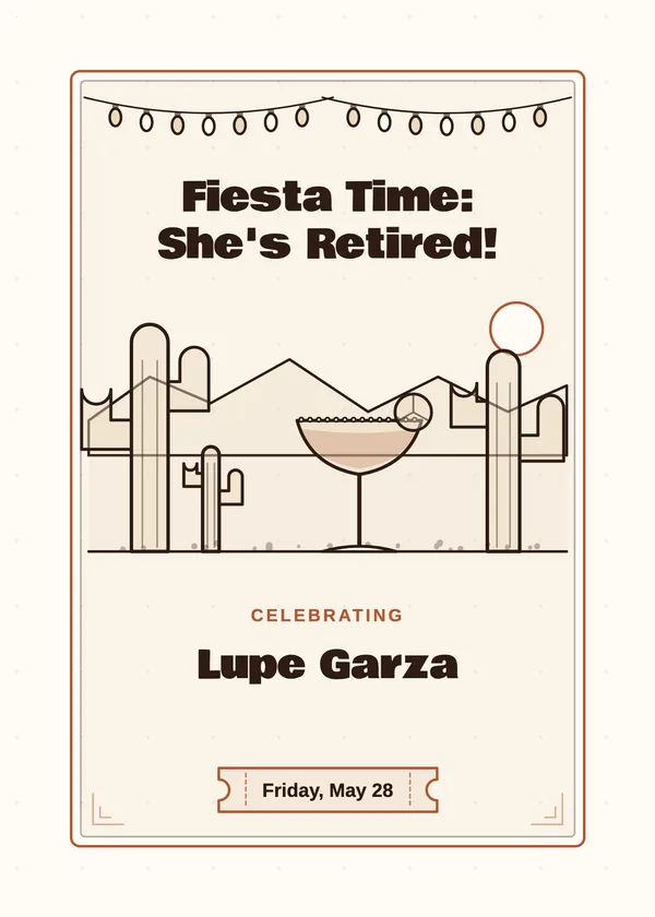 Fiesta Time — Fiesta retirement invitation