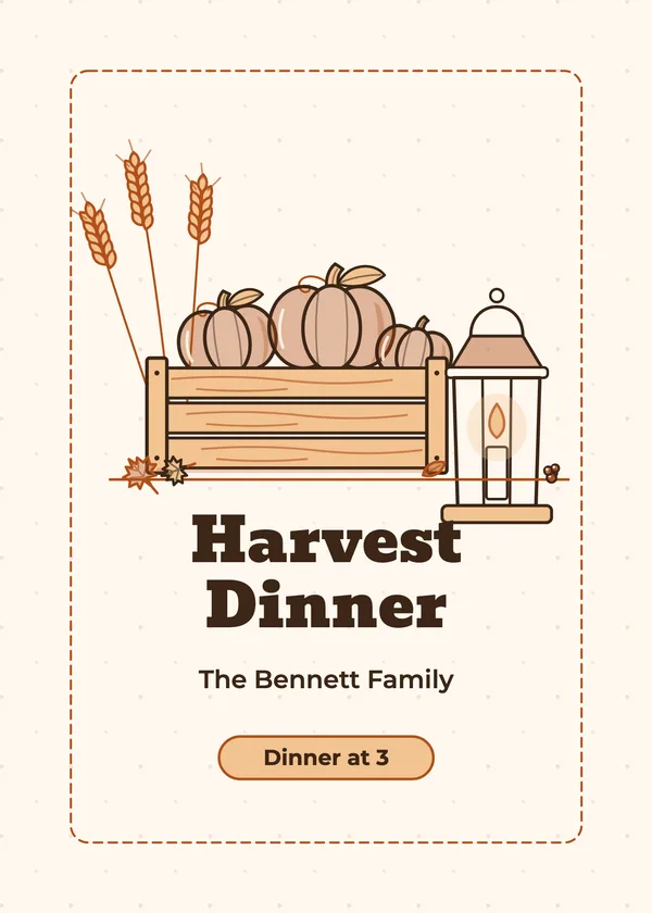 Crate & Lantern — Rustic Farmhouse Thanksgiving invitation