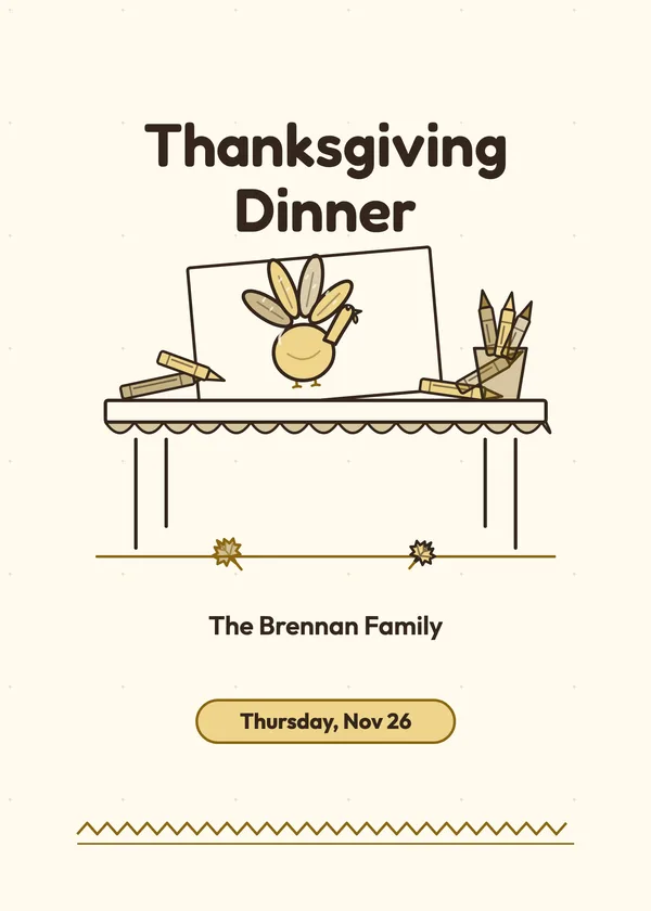 Kids' Table — Kids' Table Thanksgiving invitation