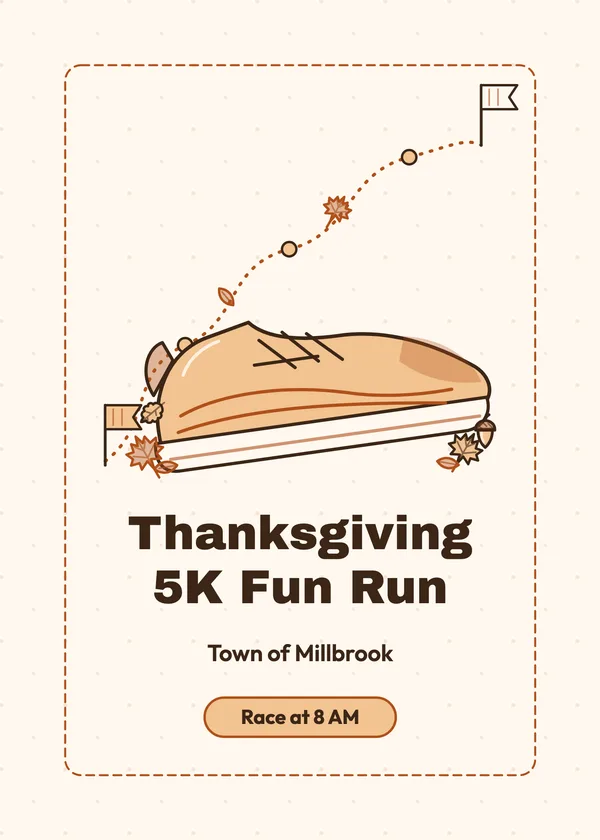 Shoe & Route — Turkey Trot Thanksgiving invitation