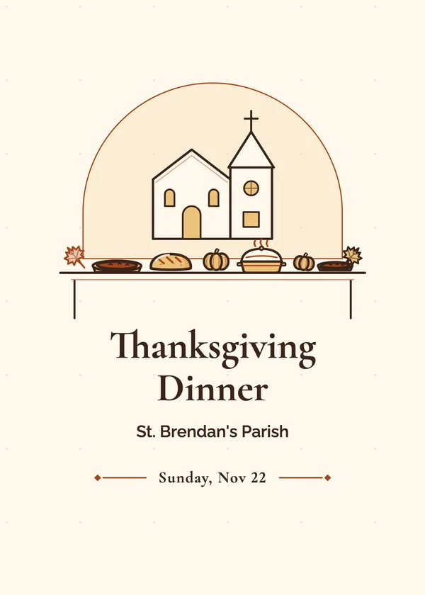 Church & Table — Church Thanksgiving Dinner Thanksgiving invitation