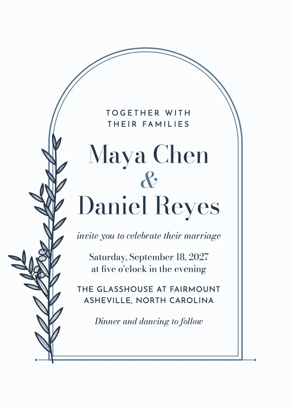 Modern Arch — Arch wedding invitation
