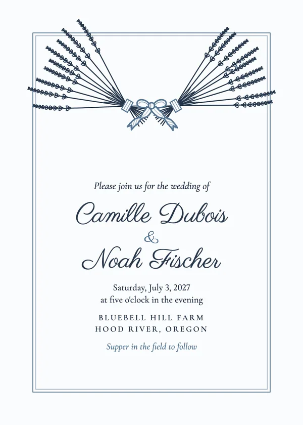 Lavender — Lavender wedding invitation