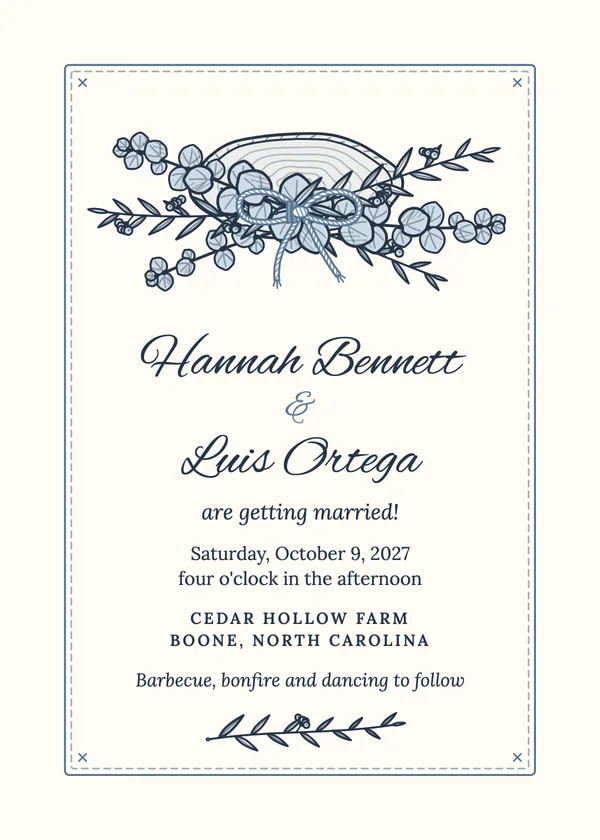 Eucalyptus & Twine — Eucalyptus & Twine wedding invitation