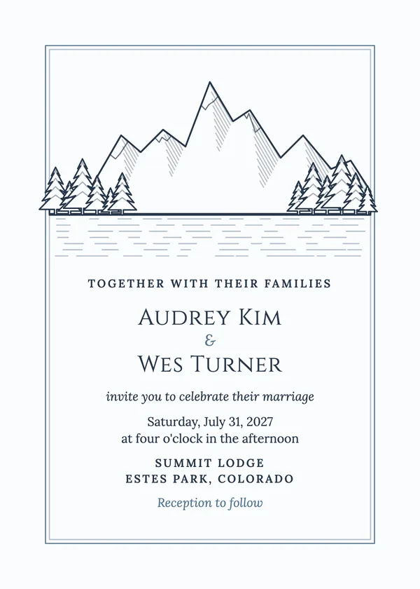 Mountain Pines — Mountain & Forest wedding invitation