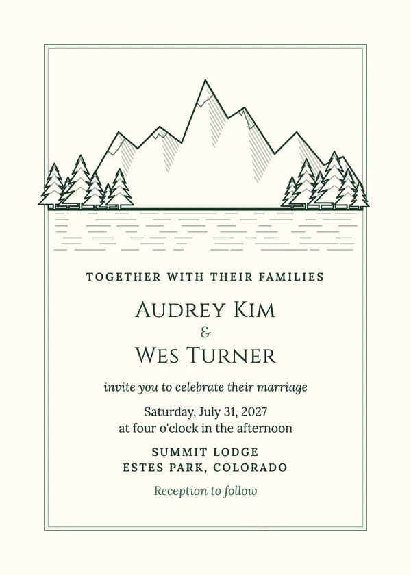 Mountain Pines — Mountain & Forest wedding invitation