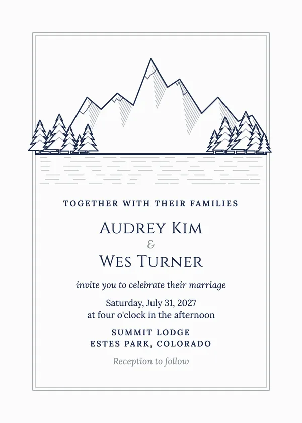 Mountain Pines — Mountain & Forest wedding invitation