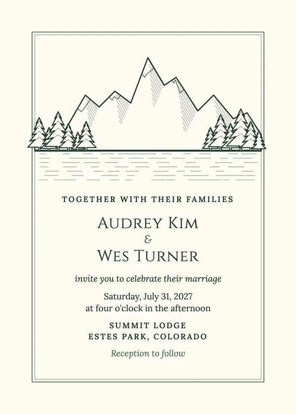 Mountain Pines — Mountain & Forest wedding invitation