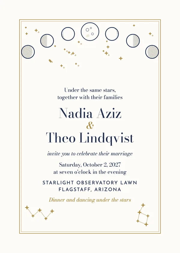Celestial — Celestial wedding invitation
