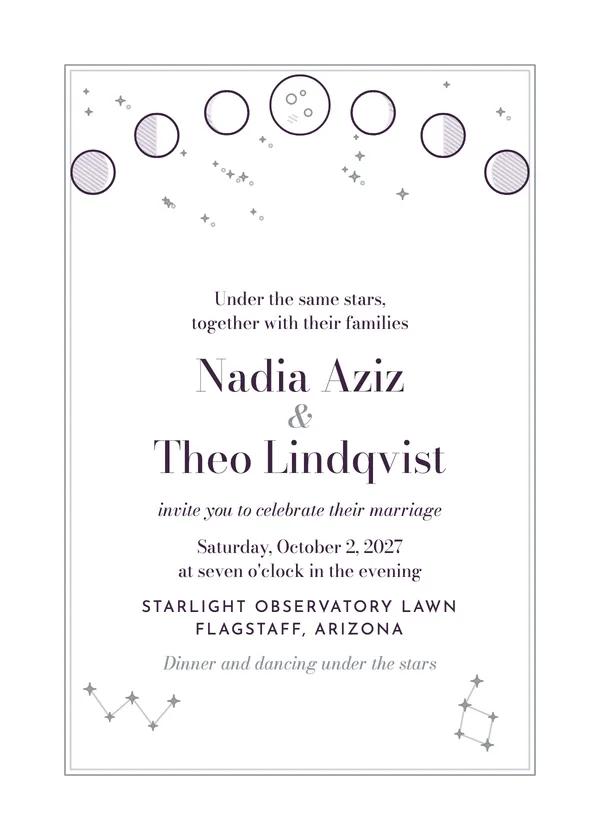 Celestial — Celestial wedding invitation