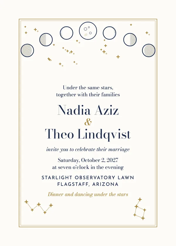 Celestial — Celestial wedding invitation