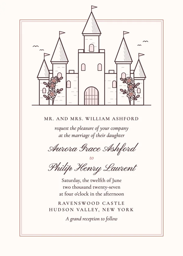 Fairy Tale Castle — Fairy Tale wedding invitation