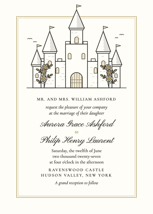 Fairy Tale Castle — Fairy Tale wedding invitation