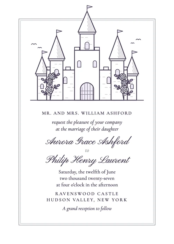 Fairy Tale Castle — Fairy Tale wedding invitation