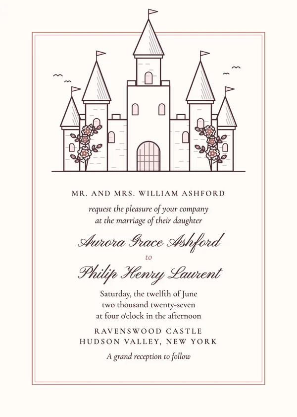 Fairy Tale Castle — Fairy Tale wedding invitation