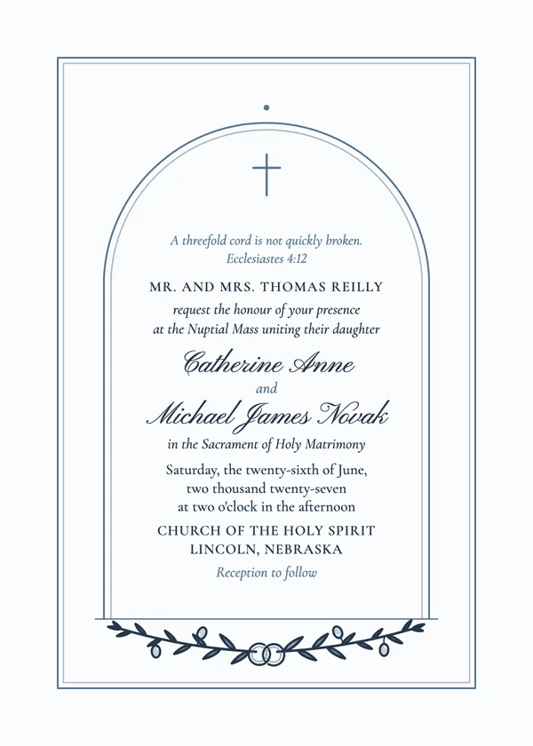 Scripture — Christian wedding invitation