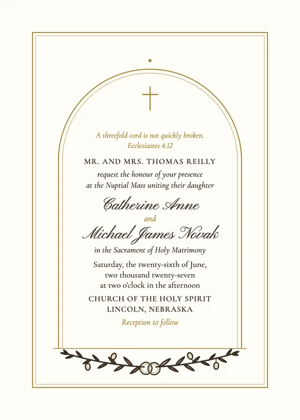 Scripture — Christian wedding invitation
