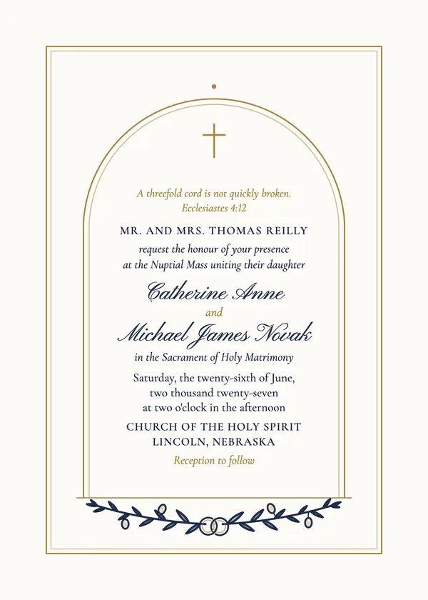 Scripture — Christian wedding invitation