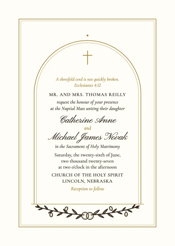 Scripture — Christian wedding invitation
