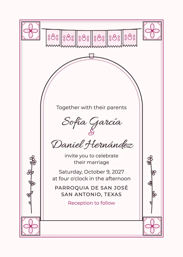 Talavera — Mexican wedding invitation