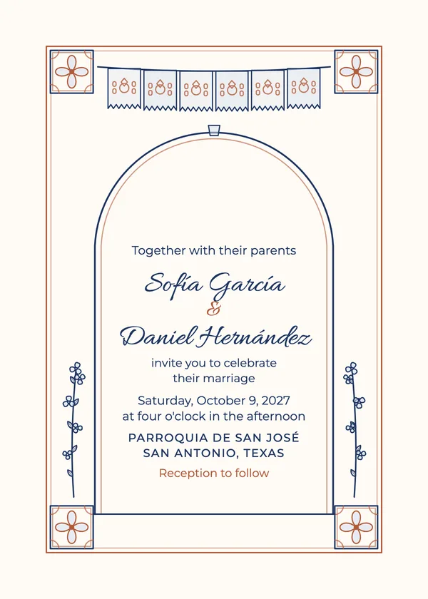 Talavera — Mexican wedding invitation