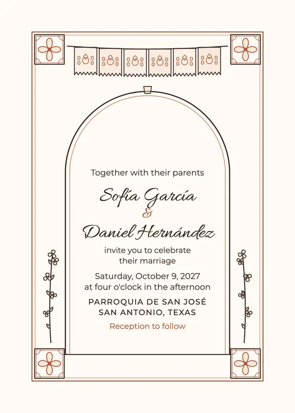 Talavera — Mexican wedding invitation