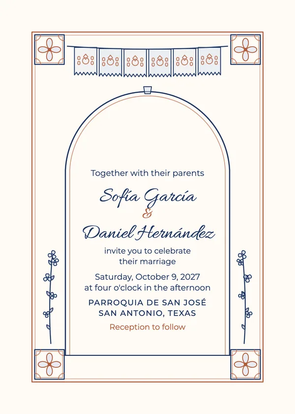 Talavera — Mexican wedding invitation