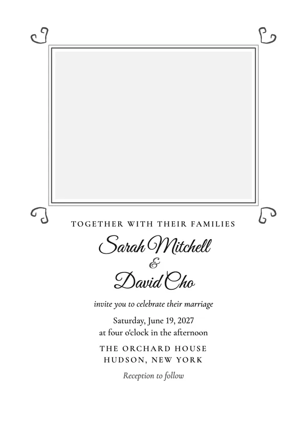 Photo Classic — simple, photo & digital wedding invitation