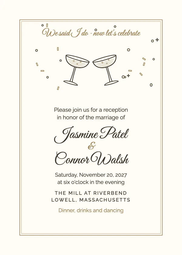 Reception Only — Reception Only wedding invitation