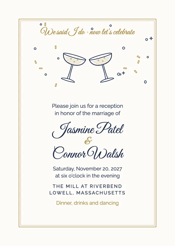 Reception Only — Reception Only wedding invitation