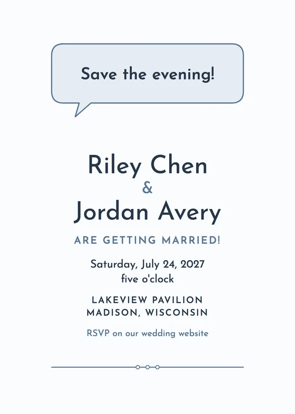 Phone First — Phone-first wedding invitation