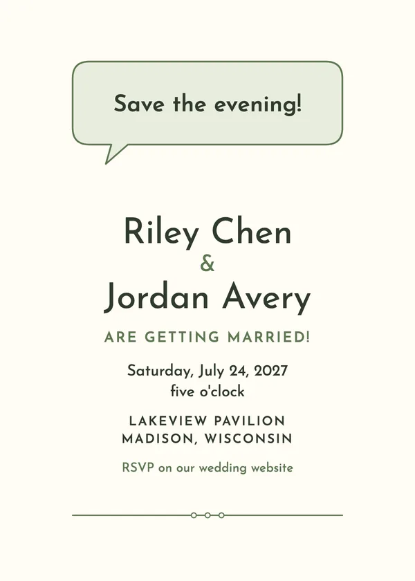 Phone First — Phone-first wedding invitation