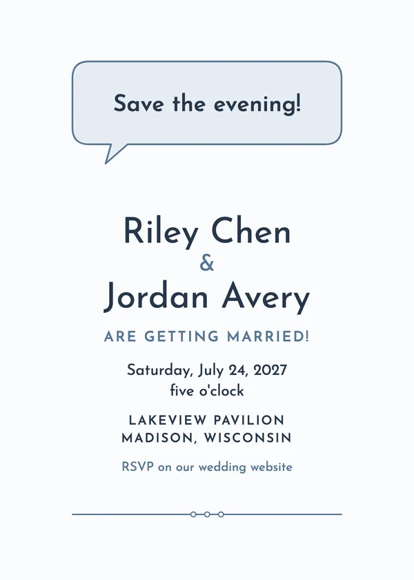 Phone First — Phone-first wedding invitation