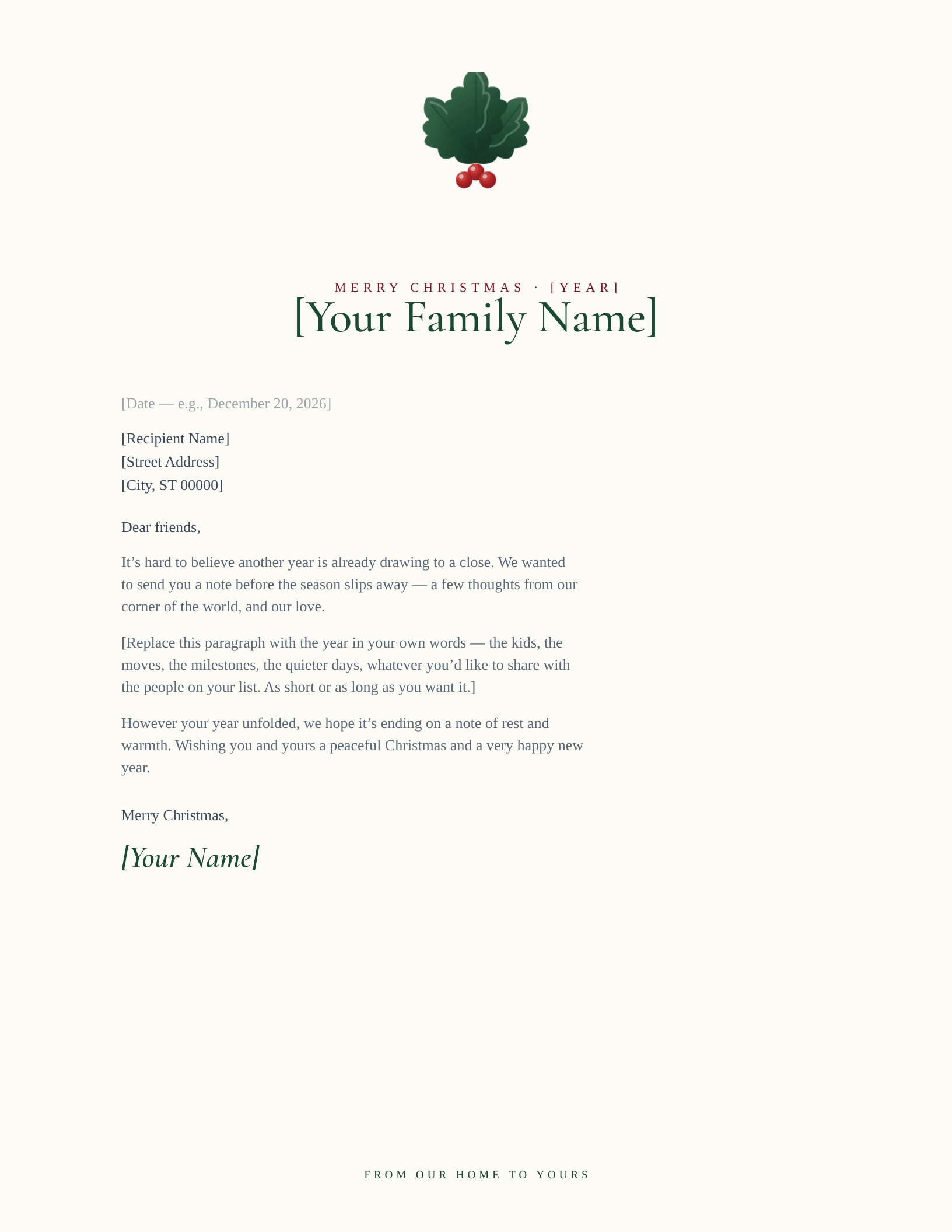 Family Watermark letterhead preview
