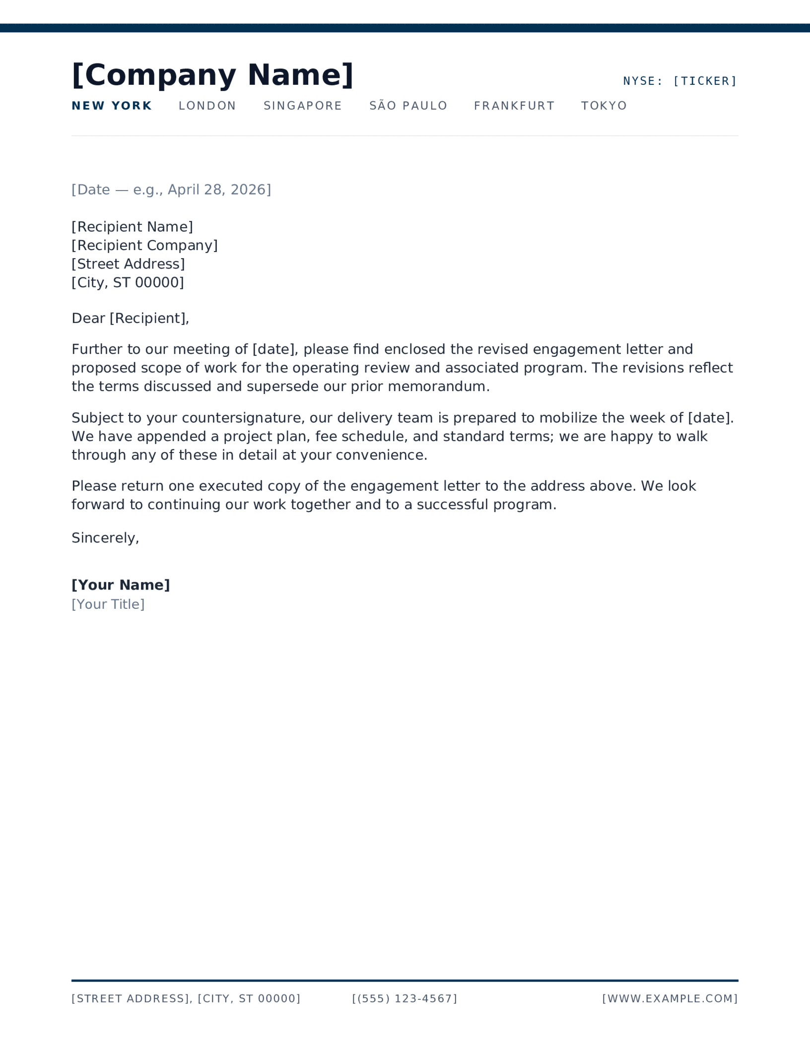 Global Brand Bar letterhead template preview