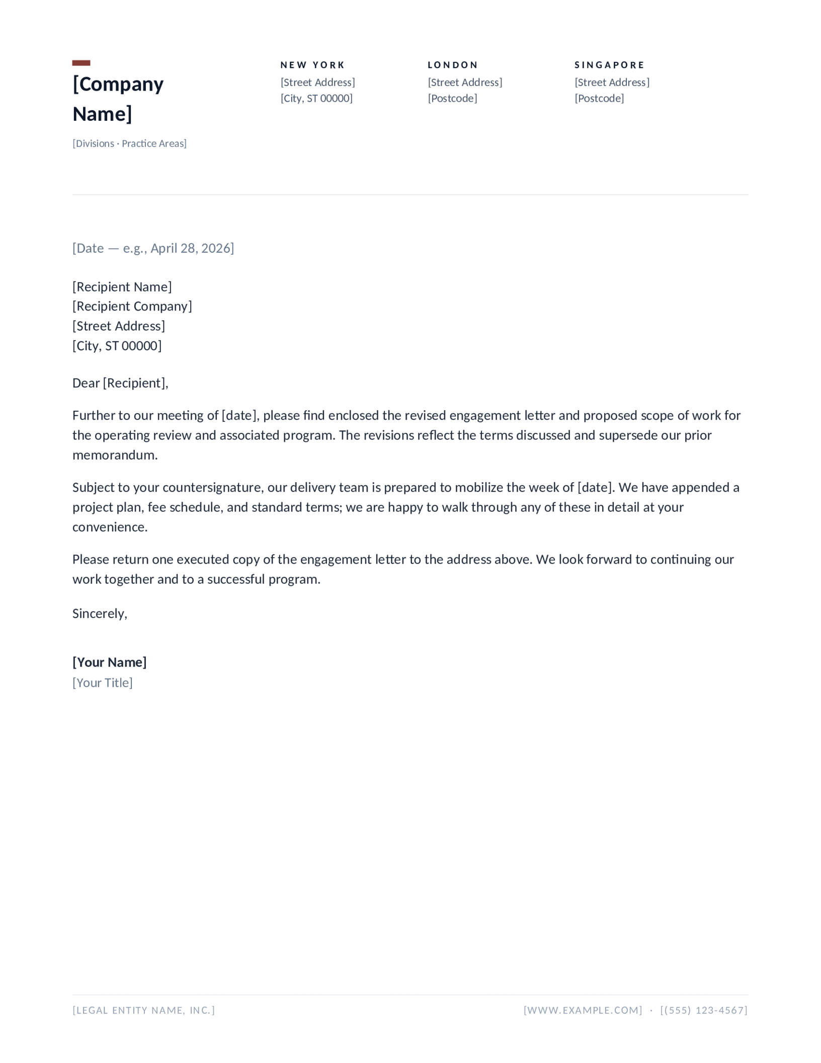Two-Column Identity letterhead template preview