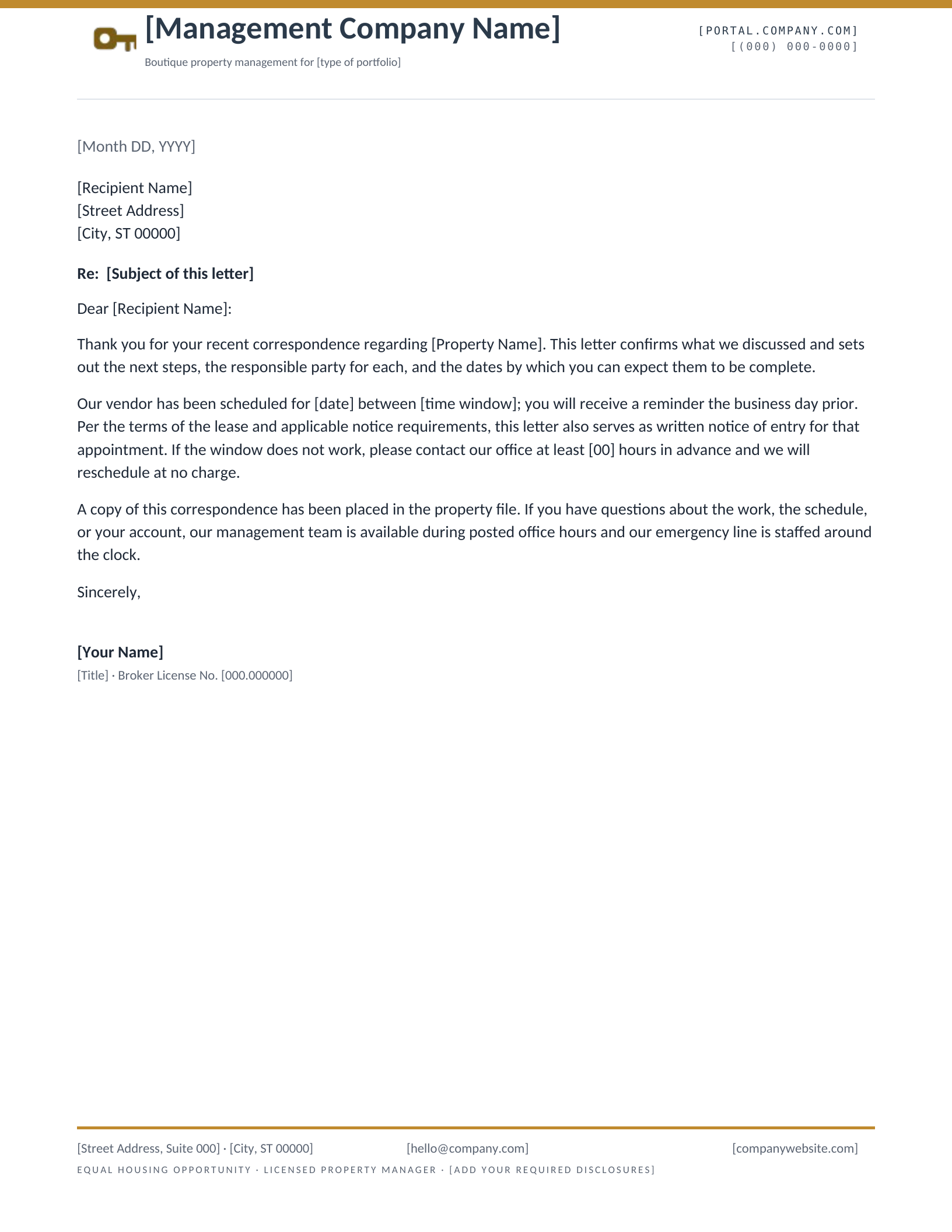 Boutique & Modern letterhead template preview