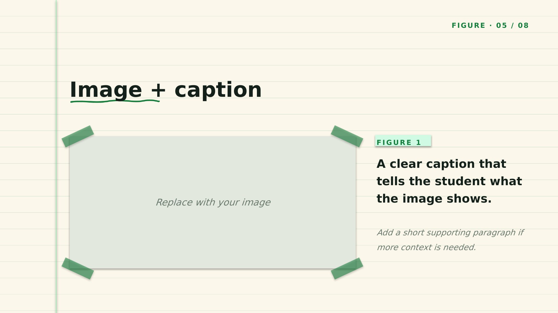Coursebook — Forest Green slide 5: Figure + caption