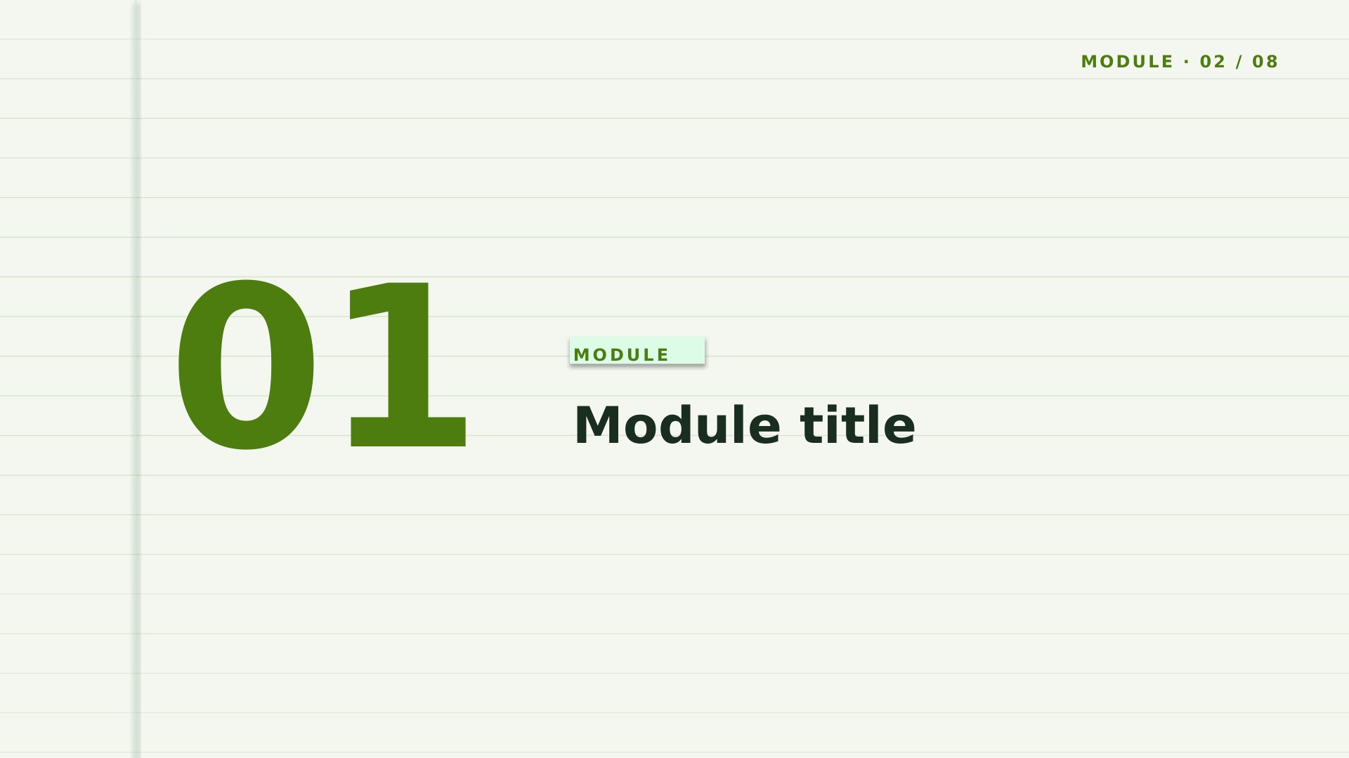 Coursebook — Sage slide 2: Module divider