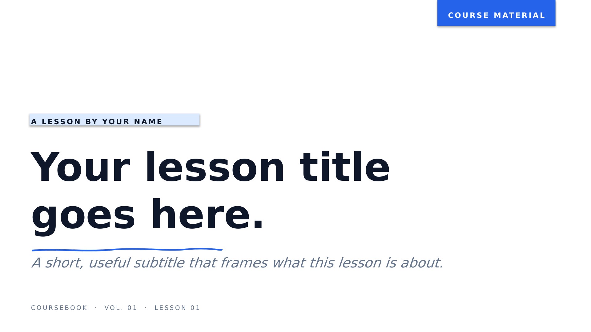 Coursebook — Sky Blue slide 1: Title cover