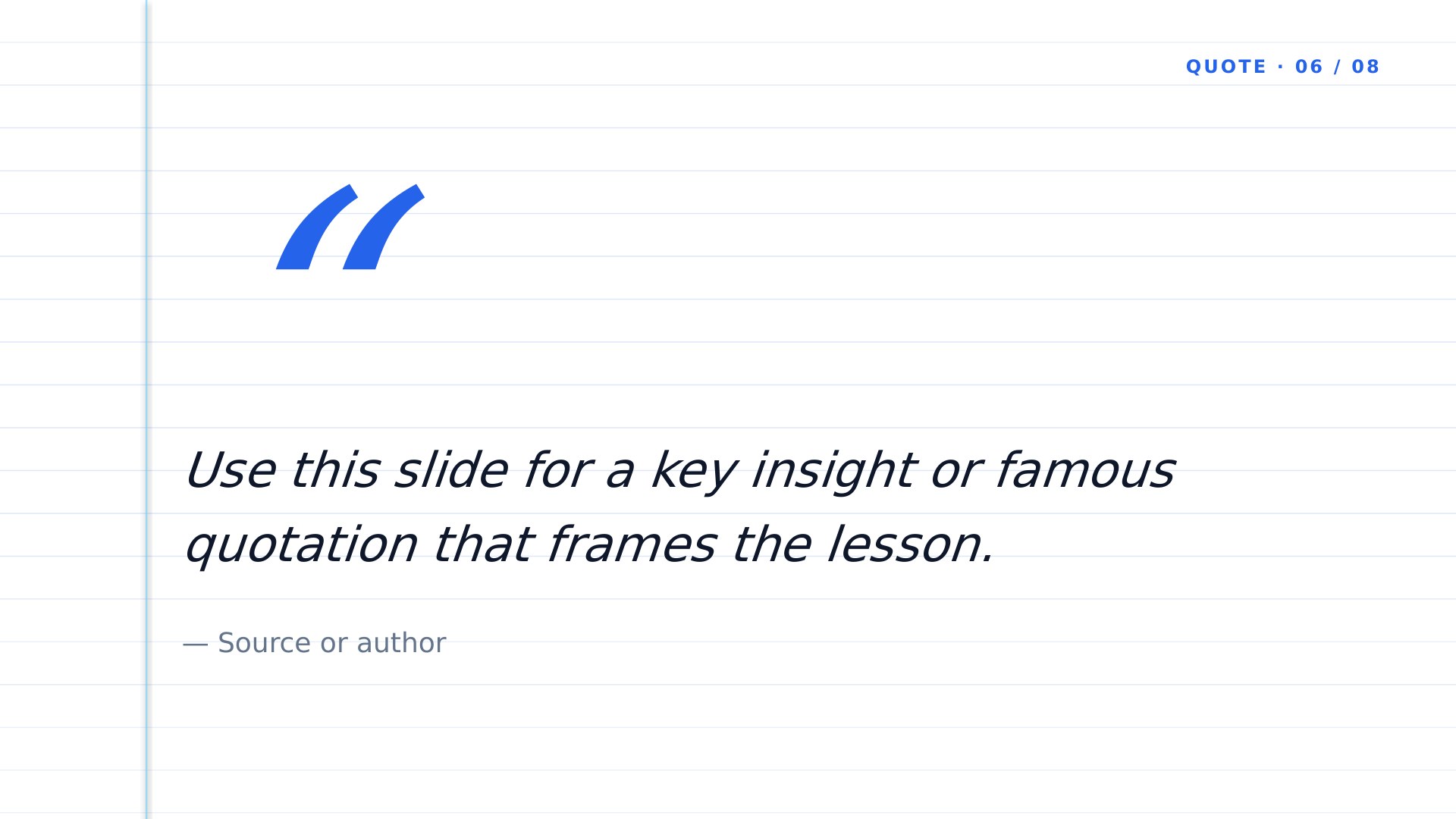 Coursebook — Sky Blue slide 6: Key quote