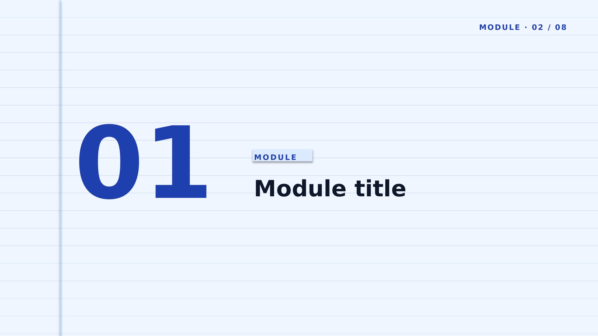Coursebook — Slate Blue slide 2: Module divider